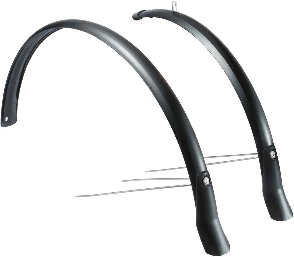 Spatbordset Eurofender Snello 28" x 51 mm - mat zwart
