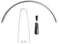 Achterspatbord Eurofender Snello 28" x 46 mm - smoke / titanium