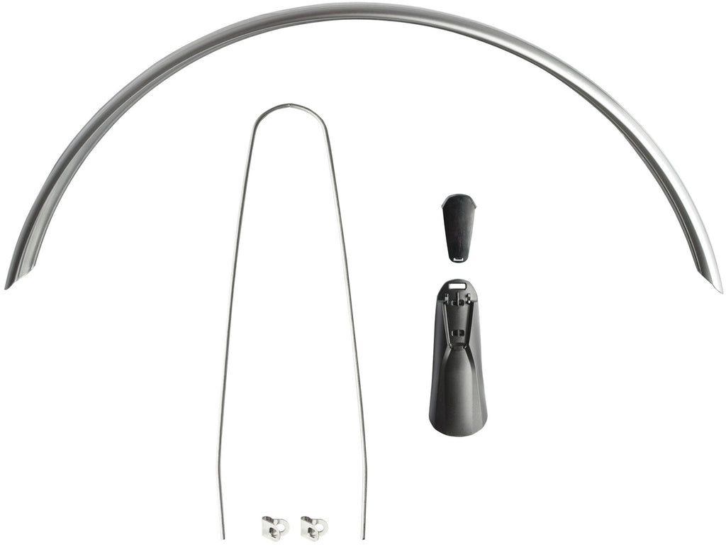 Spatbordset Eurofender Scatto 28" x 51 mm - zilver