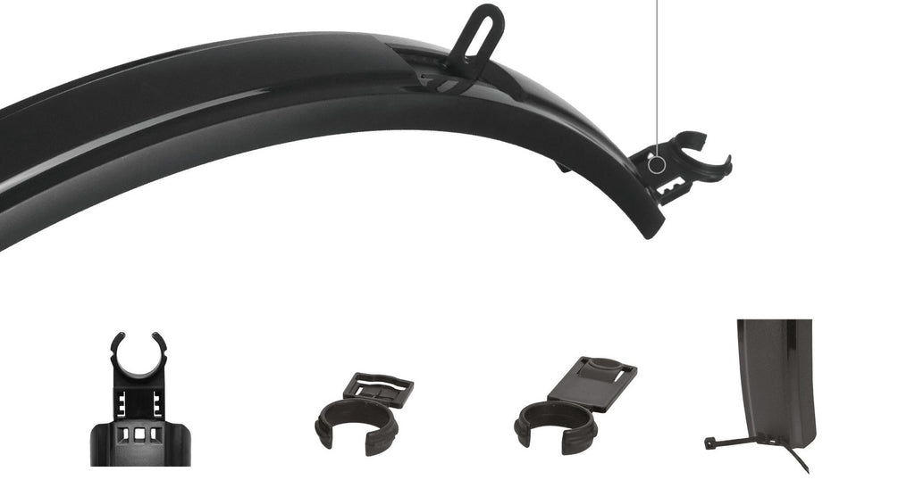 Spatbord verlenger Polisport MTB 26'-29" 65mm - Zwart
