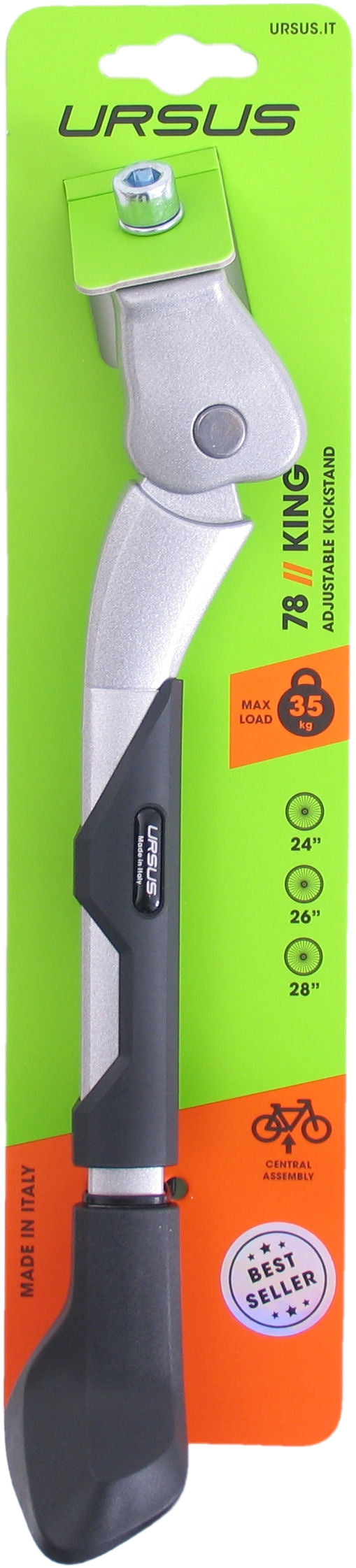 Zijstandaard verstelbaar 24 t/m 29" Ursus King 2 - zilver