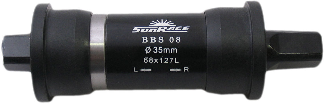 Trapas Sunrace 127mm/ ø38 inslagcups - spieloos - Zwart