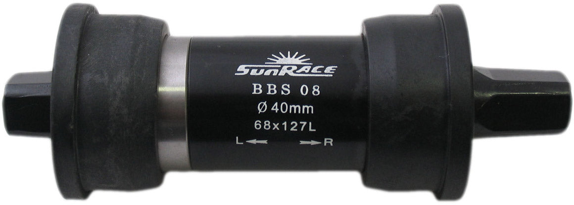 Trapas Sunrace 127mm/ø40 inslagcups - spieloos - Zwart