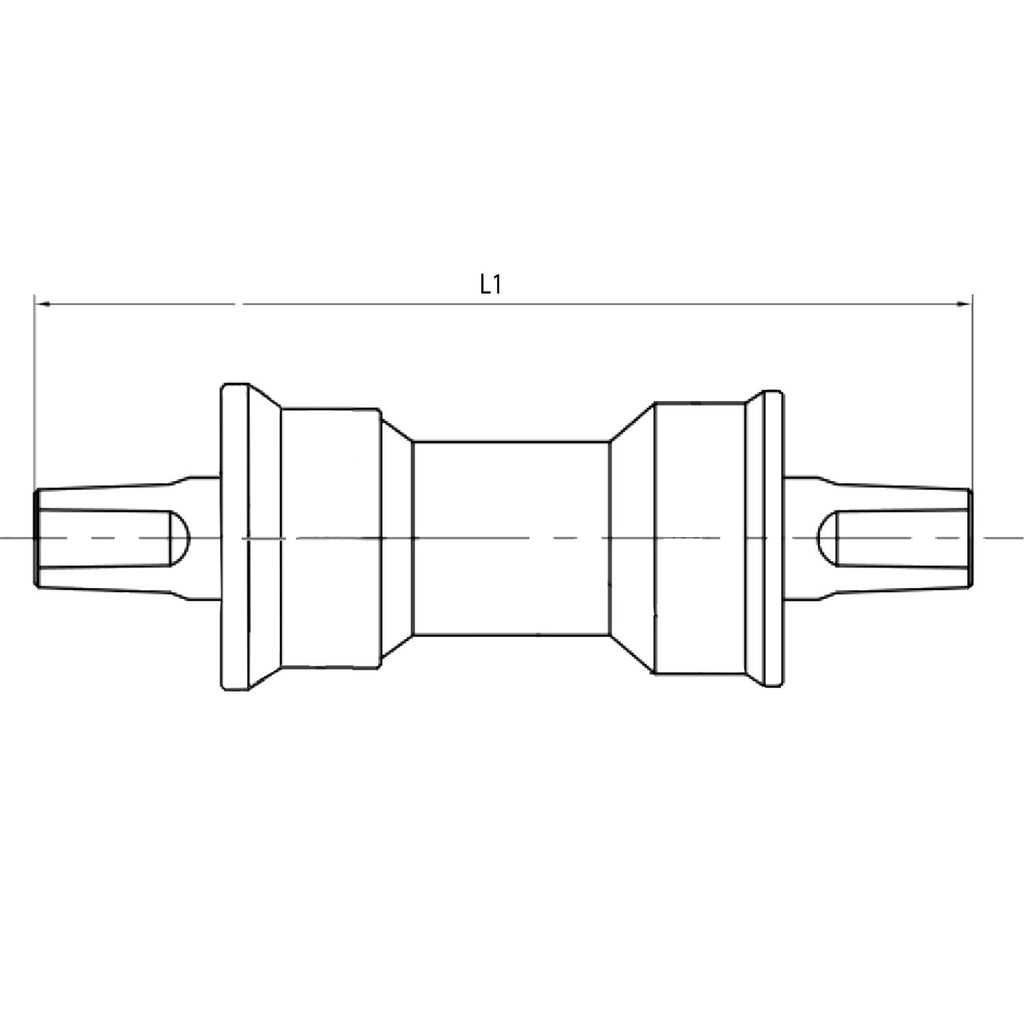 Reparatie trapas M-Wave "Carousel" 127/68mm - Zilver