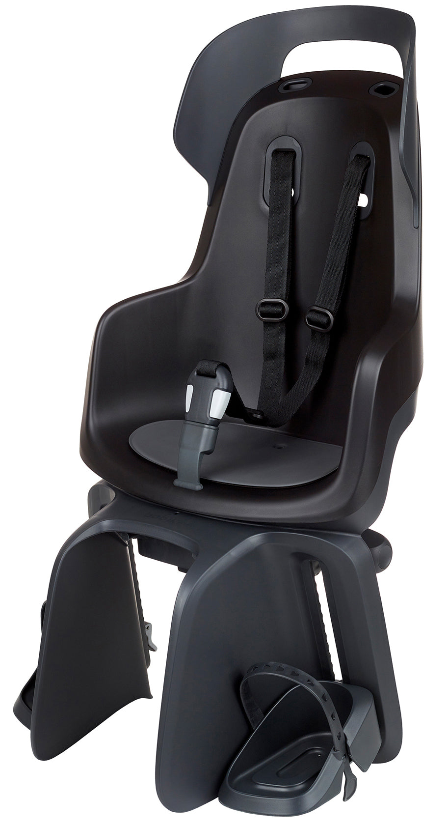 Kinderzitje achter Bobike Go Maxi RS met dragerbevestiging (CFS) en slaapstand - urban black