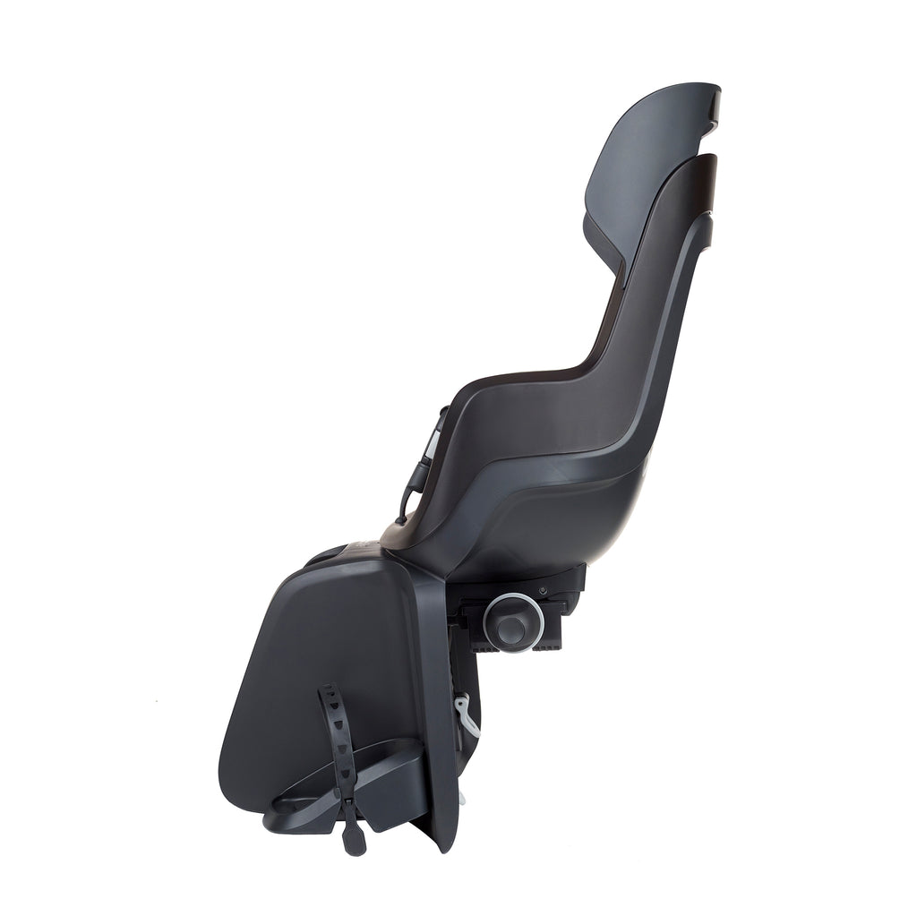 Kinderzitje achter Bobike Go Maxi RS met dragerbevestiging (CFS) en slaapstand - urban black