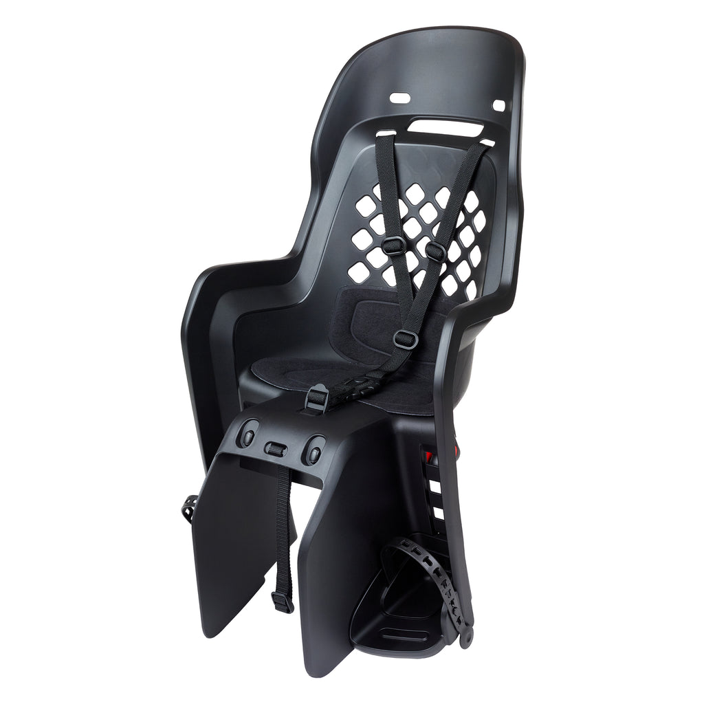 Kinderzitje achter Polisport Joy - BLACK EDITION - met  dragerbevestiging (CFS)