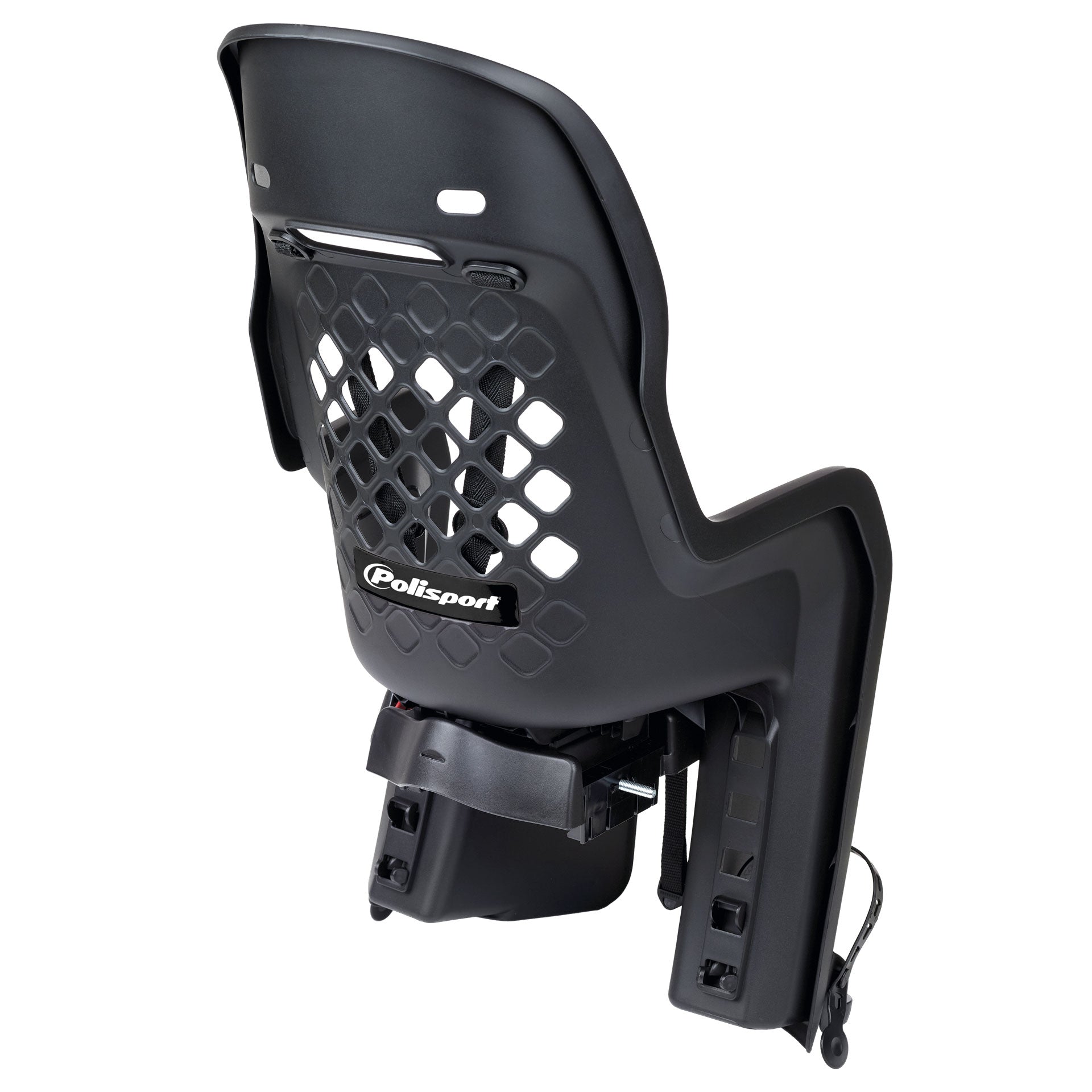 Kinderzitje achter Polisport Joy - BLACK EDITION - met  dragerbevestiging (CFS)