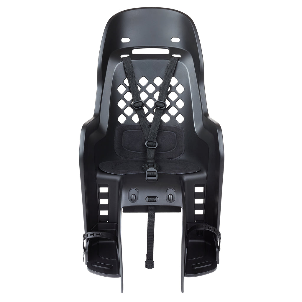 Kinderzitje achter Polisport Joy - BLACK EDITION - met  dragerbevestiging (CFS)