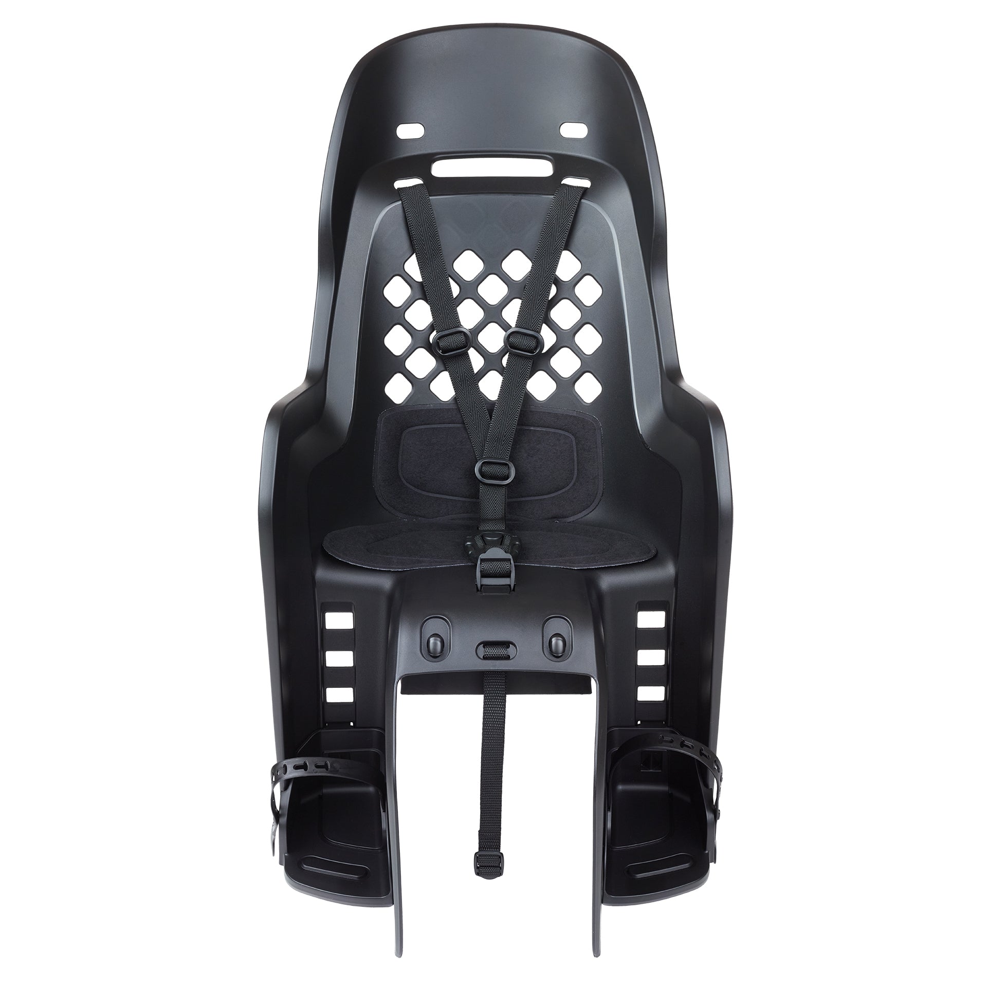 Kinderzitje achter Polisport Joy - BLACK EDITION - met  dragerbevestiging (CFS)