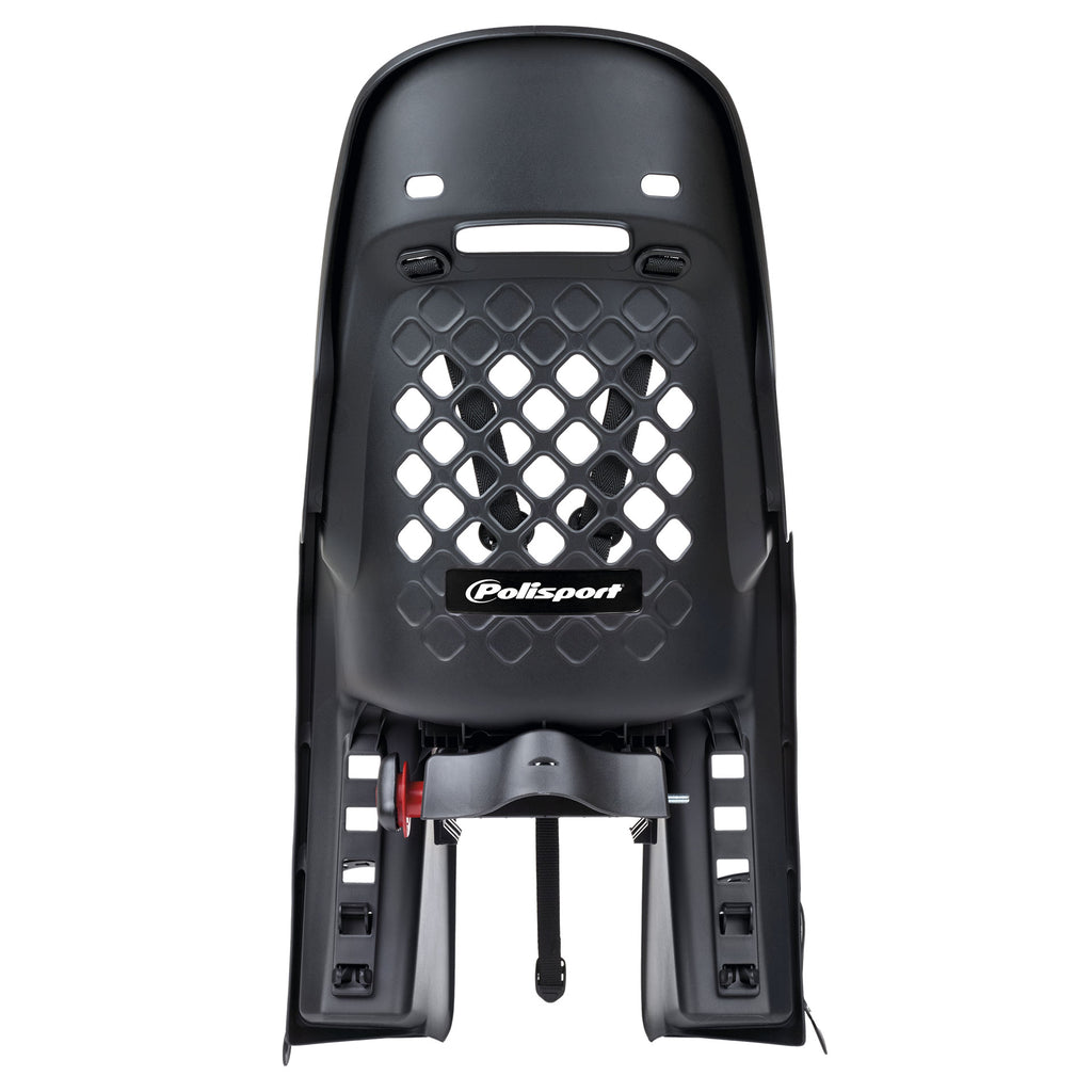 Kinderzitje achter Polisport Joy - BLACK EDITION - met  dragerbevestiging (CFS)