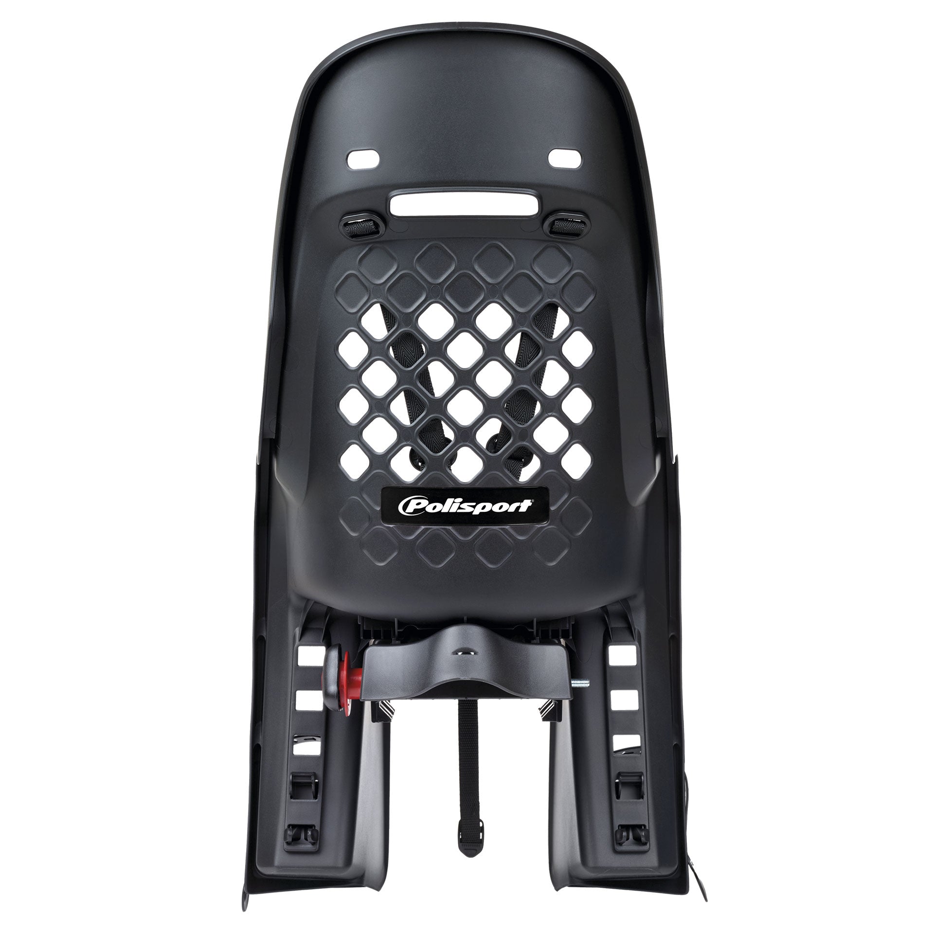 Kinderzitje achter Polisport Joy - BLACK EDITION - met  dragerbevestiging (CFS)