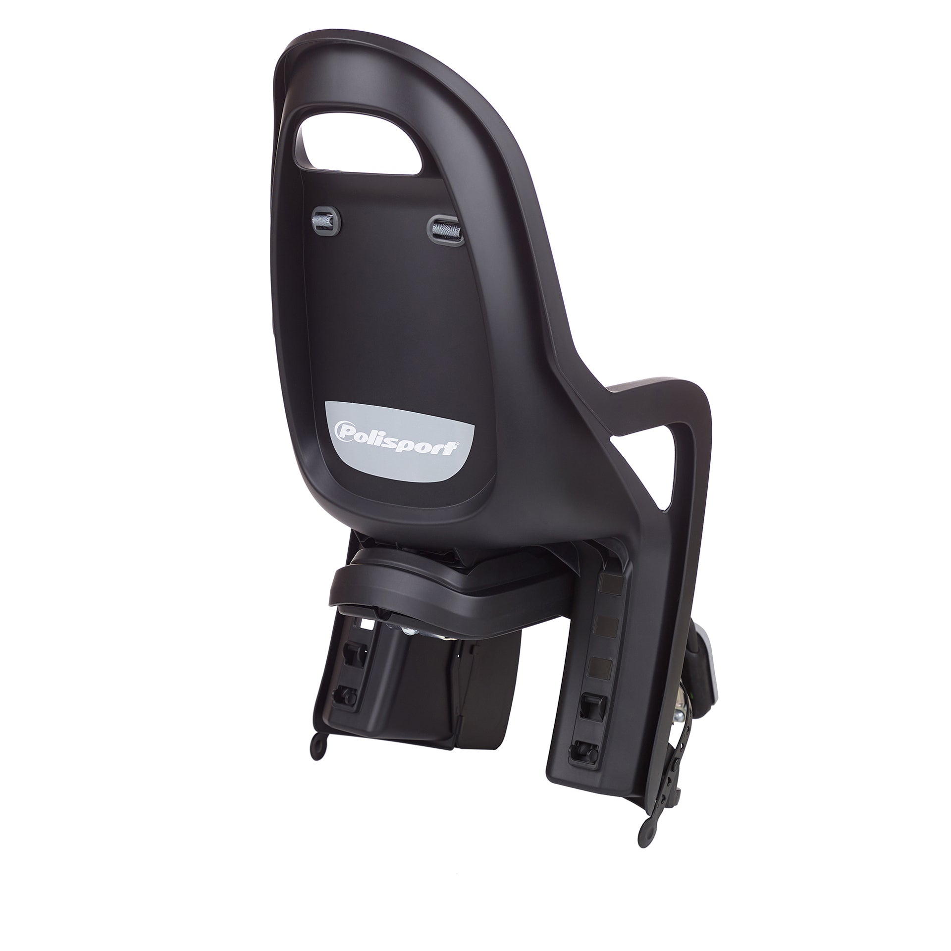 Kinderzitje achter Polisport Groovy Maxi - zwart/donkergrijs - met  framebevestiging (FF)