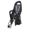 Kinderzitje achter Polisport Groovy Maxi - zwart/donkergrijs - met  framebevestiging (FF)
