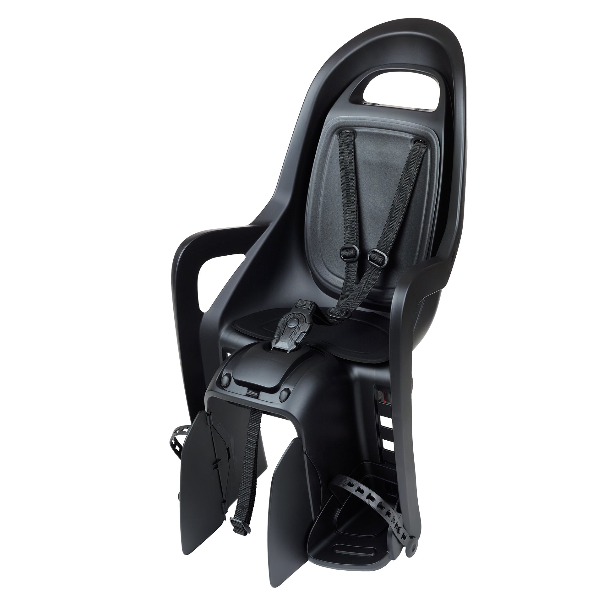 Kinderzitje achter Polisport Groovy - BLACK EDITION - met dragerbevestiging (CFS)