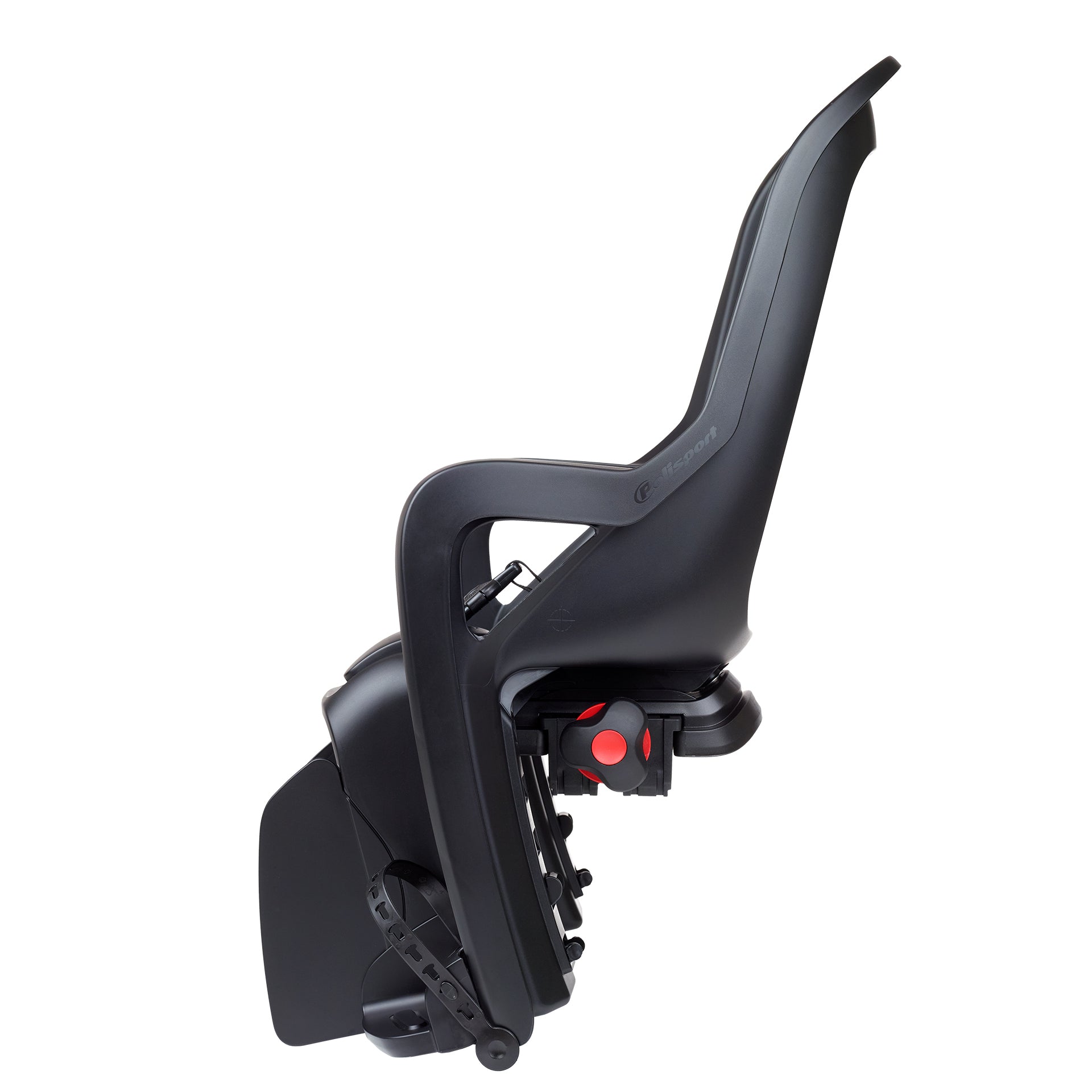 Kinderzitje achter Polisport Groovy - BLACK EDITION - met dragerbevestiging (CFS)