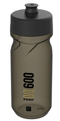 Bidon met schroefdop Polisport S600 - 600ml restyle - transparant/zwart/zwart