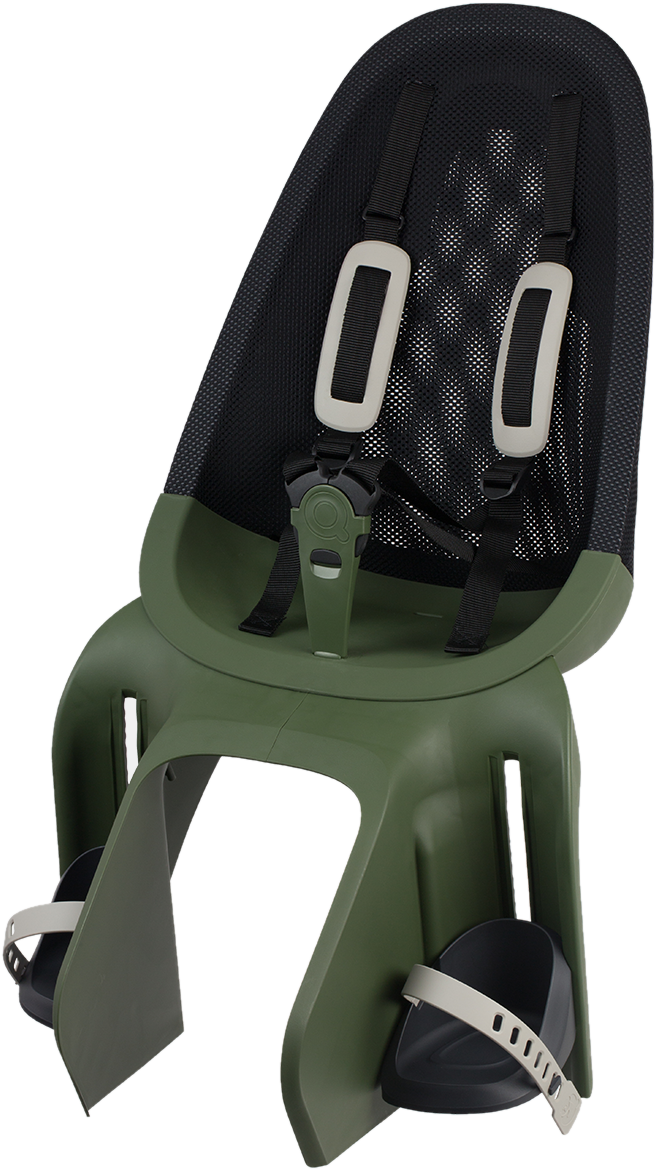 Kinderzitje achter Qibbel Air met dragerbevestiging (CFS) - magic green