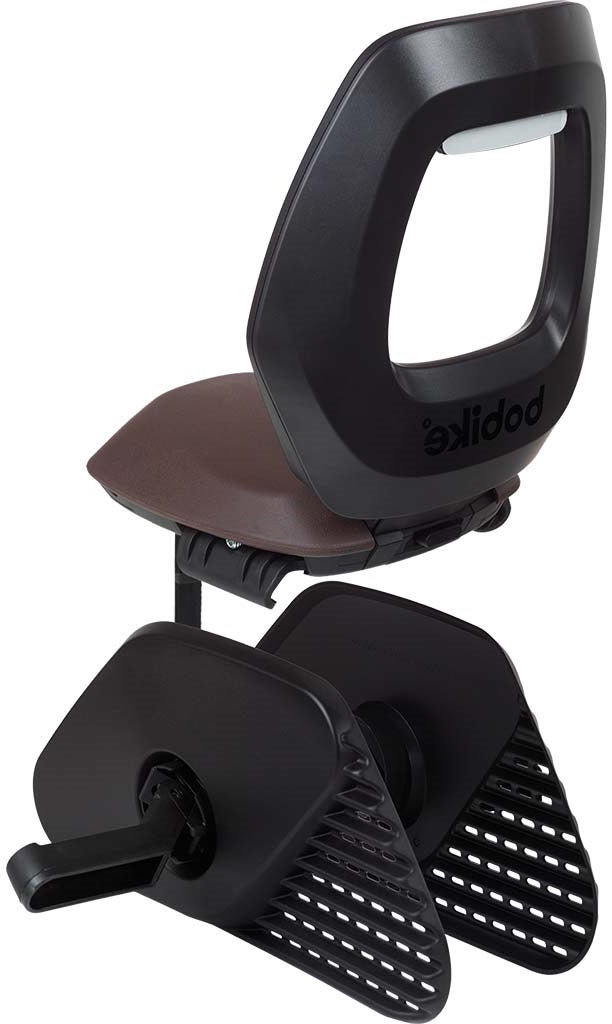 Kinderzitje achter Bobike One Junior - zwart/bruin - dragermontage