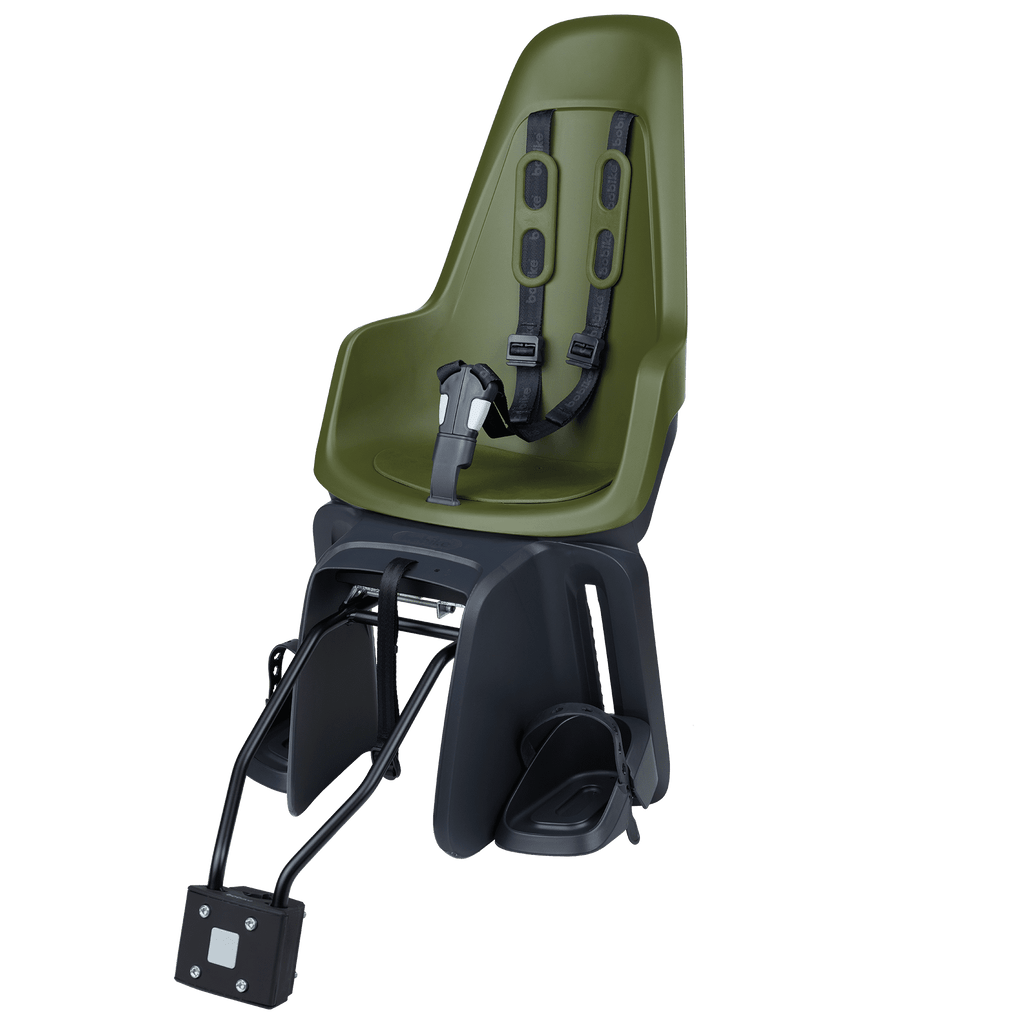 Kinderzitje achter Bobike One Maxi 1P & EB-D met frame- en dragerbevestiging - olive green