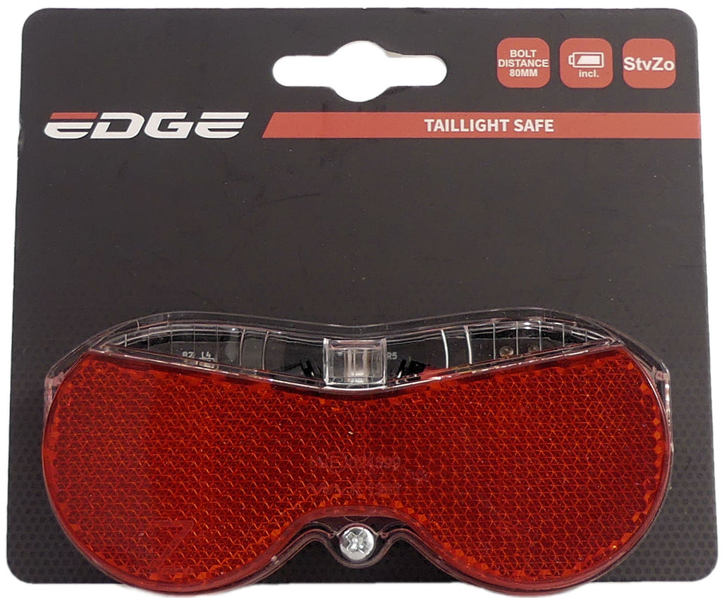 Dragerachterlicht Edge Safe - Led - 80mm incl batterijen