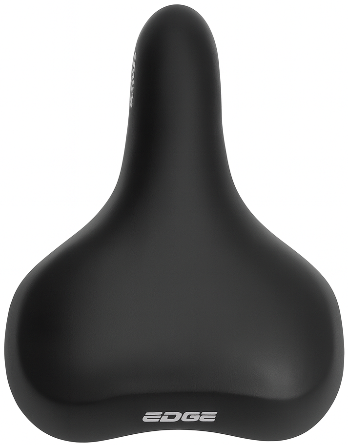 Fietszadel Edge Towny met memory foam - zwart