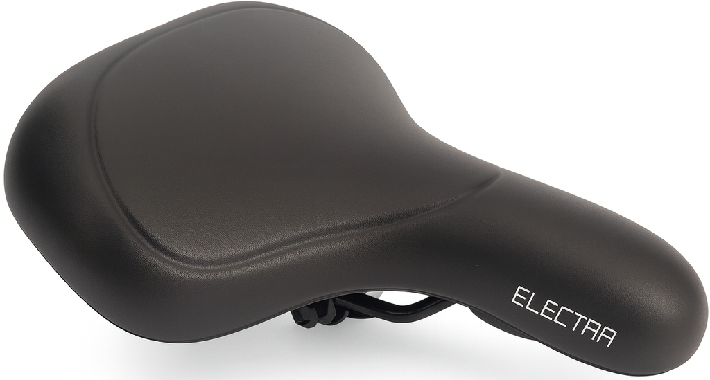 Fietszadel E-bike Edge Electra met handgreep en opbergruimte voor de Apple Air Tag - zwart