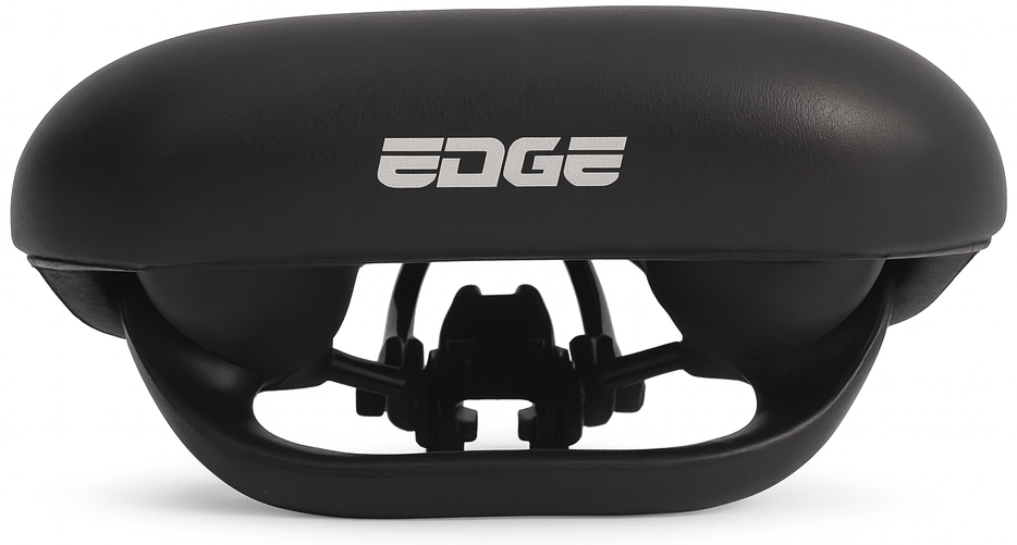Fietszadel E-bike Edge Electra met handgreep en opbergruimte voor de Apple Air Tag - zwart