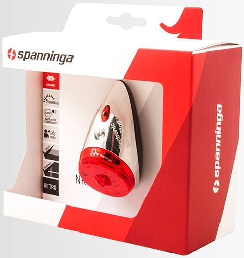 Achterlicht Spanninga Retro nr.9 XDS dynamo - chroom/zwart
