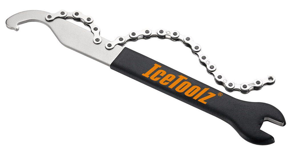 Multi-speed gereedschap IceToolz 24034S4 met pedaalsleutel, haak en freewheelafnemer 1/2 x 3/32"