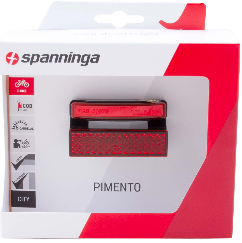 Achterlicht Spanninga Pimento XDS dynamo met 50 mm dragerbevestiging