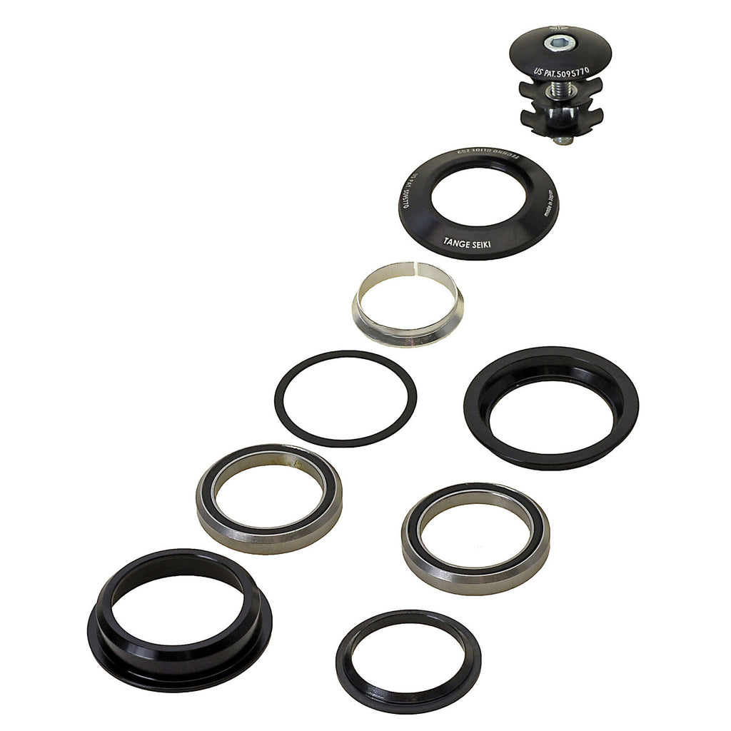 Balhoofdset Neco 1 1/8" semi-geïntegreerd zonder draad - zwart
