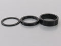 Balhoofd spacerset 1-1/8" (ø28.6) 3-delig 2/5/10mm Zwart