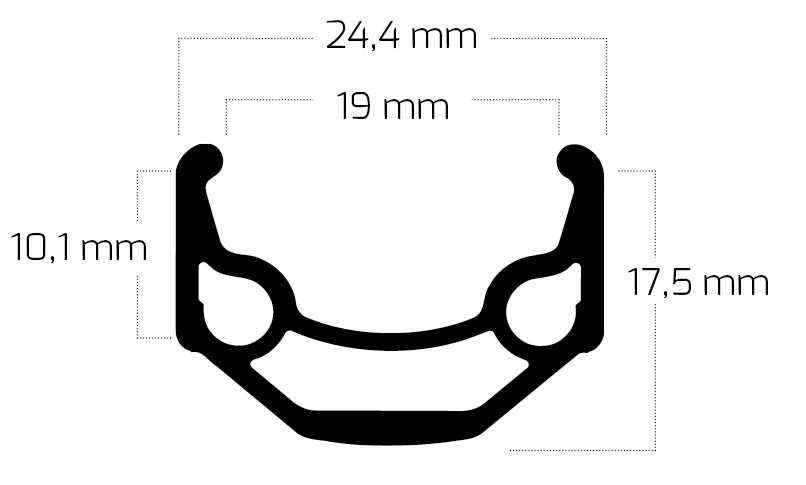 Velg Ryde ZAC 19 28" / 622 x 19C aluminium 32 gaats 14G - zwart