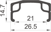 Voorwiel Rodi 28" / 622*21 Parallex - zilver