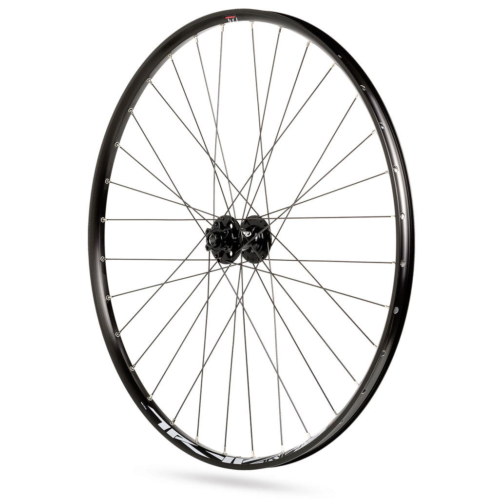 Wielset Rodi TRYP 25 27.5" voorwiel steekas 15x100 en achterwiel snelspanner 9x135 - 6 bouts remschijfbevestiging - 8/9/10/11 speed - zwart
