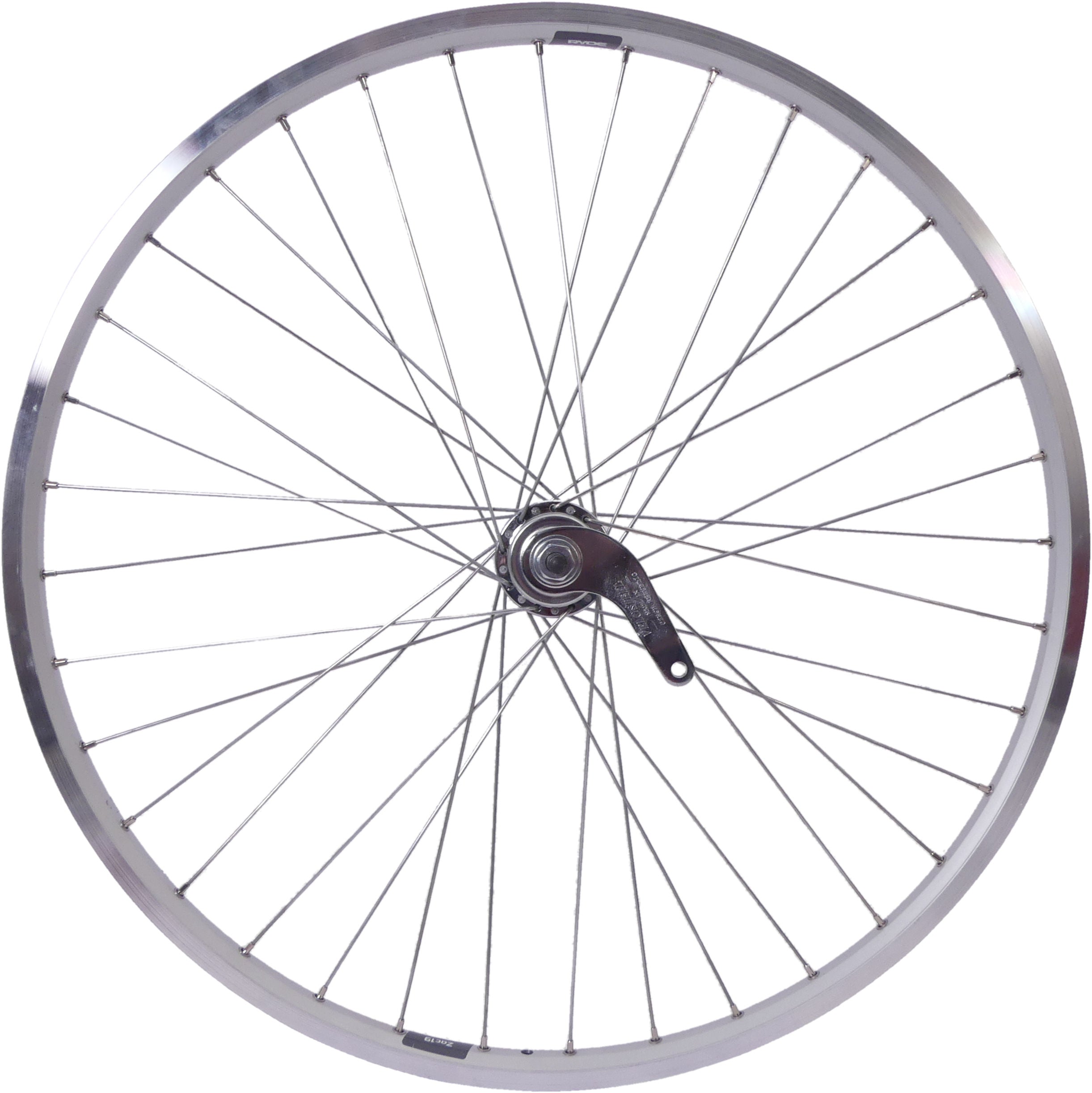 Achterwiel 26  x 1.75 / 1.95" met Favorit remnaaf/ Zac 19 velg - zilver