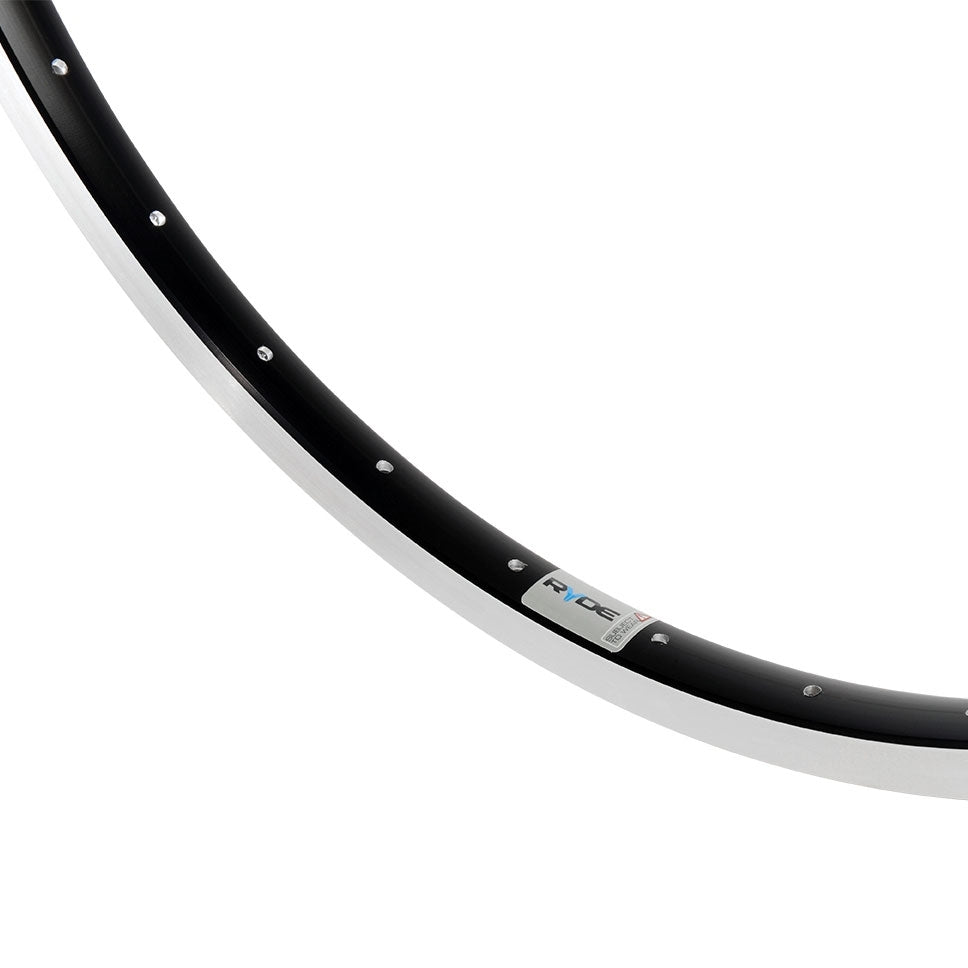 Velg Ryde Andra 30 28" / 622 x 19C aluminium - 32 gaats 14G - zwart geslepen