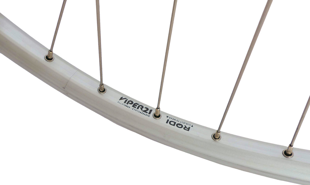 Voorwiel Rodi 28 inch / 622x21  Viper - 36 gaats - zilver