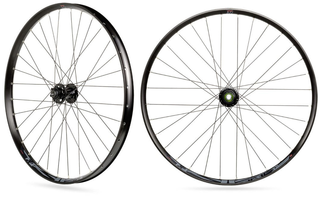 Wielset Rodi TRYP 35 27.5" / 650B met boost steekas 15x110 en 12x148 - 6 bouts remschijfbevestiging - 8/9/10/11 speed - zwart