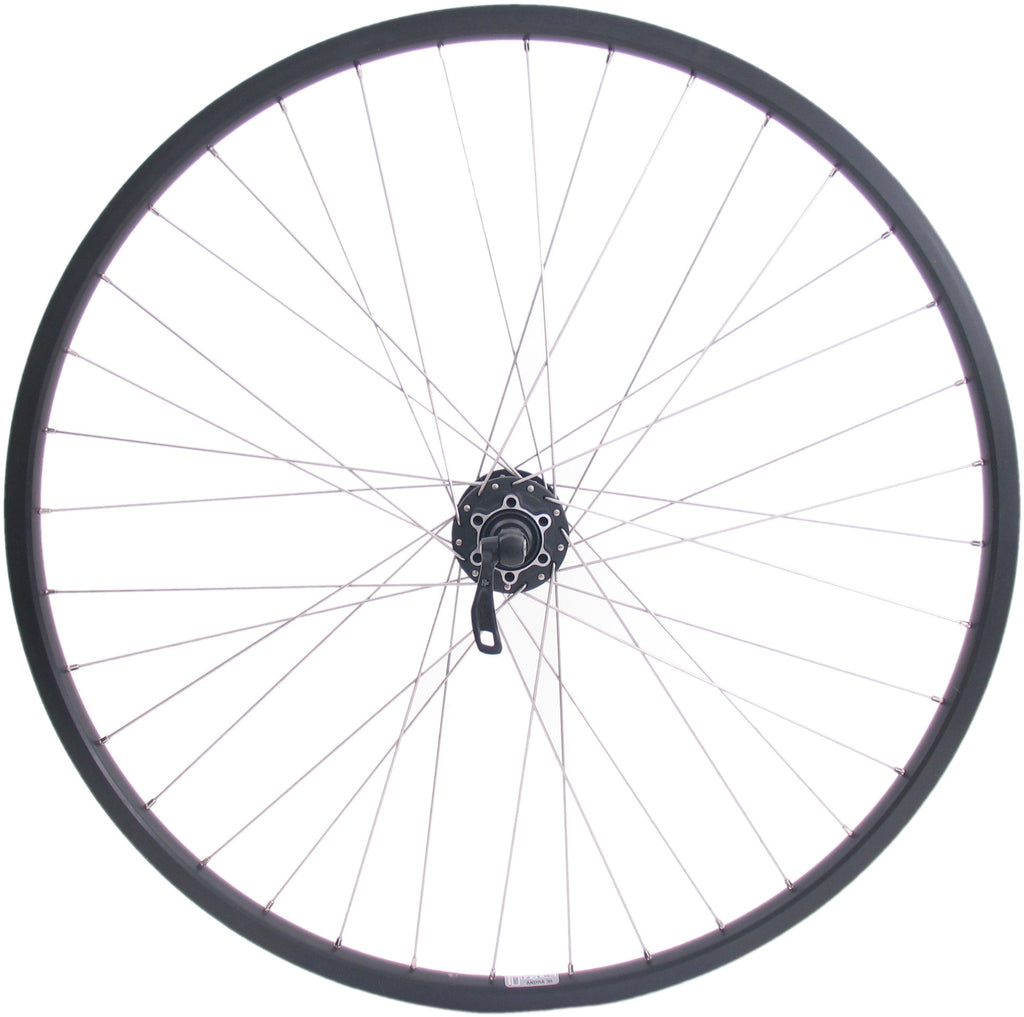 Achterwiel 28/29" / 622x19C Ryde Andra 30 velg met Shimano FH-M525 8/9/10 speed naaf voor 6 bouts remschijf - zwart