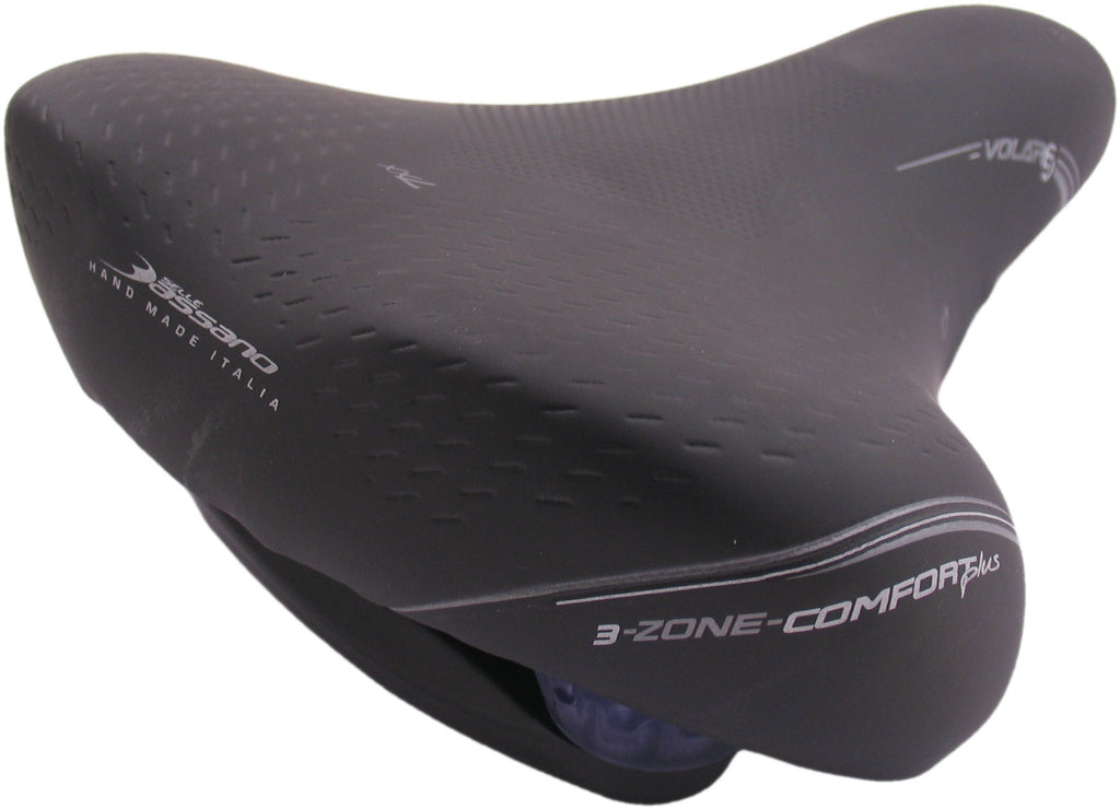 Fietszadel Selle Bassano Volare XXL BigCity met elastomeer demping - zwart