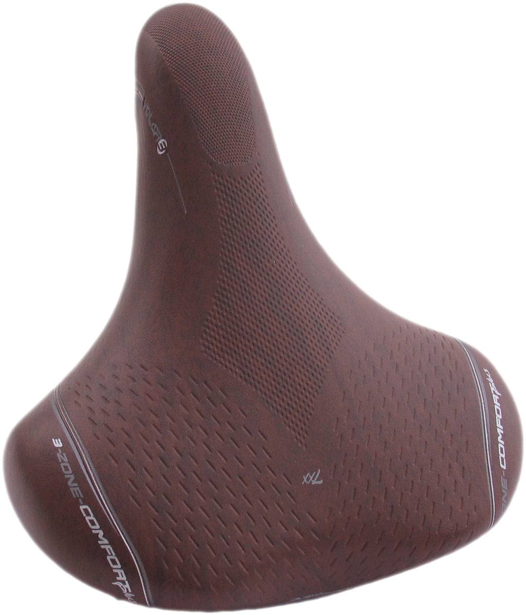Fietszadel Selle Bassano Volare XXL BigCity met elastomeer demping - bruin