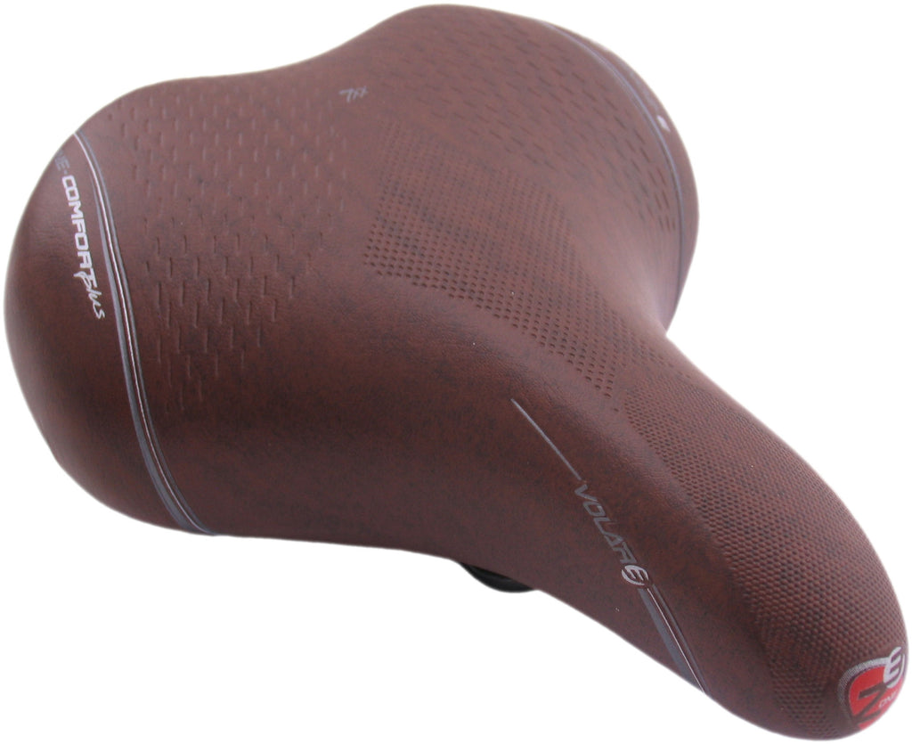 Fietszadel Selle Bassano Volare XXL BigCity met elastomeer demping - bruin