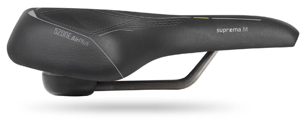 Fietszadel Selle Bassano Suprema 5zone EL Heren met elastomere demping - zwart