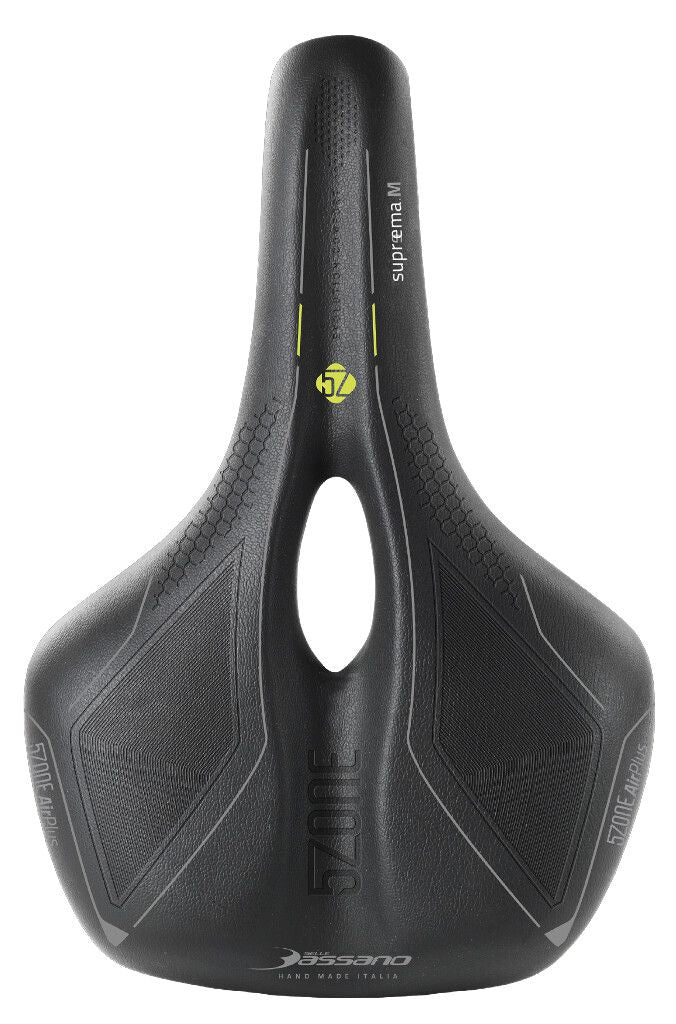 Fietszadel Selle Bassano Suprema 5zone EL Heren met elastomere demping - zwart