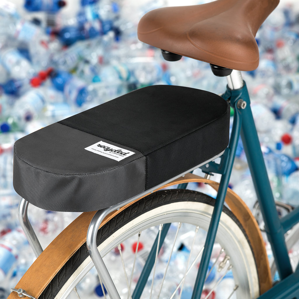 Gerecylede bagagedragerkussen Urban Proof 37,5 x 17 x 7 cm  - zwart/grijs