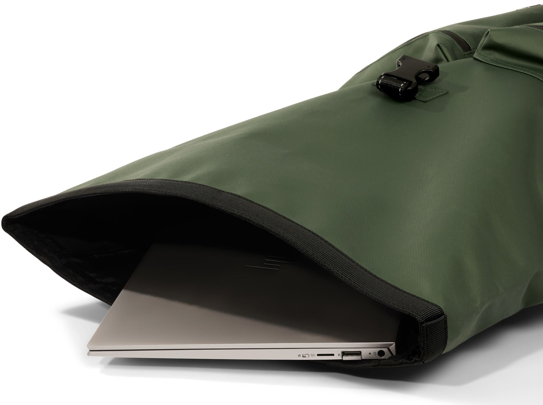 Gerecyclede shopper fietstas Urban Proof Rolltop Backpack 20 liter  34 x 13 x 46 cm - groen