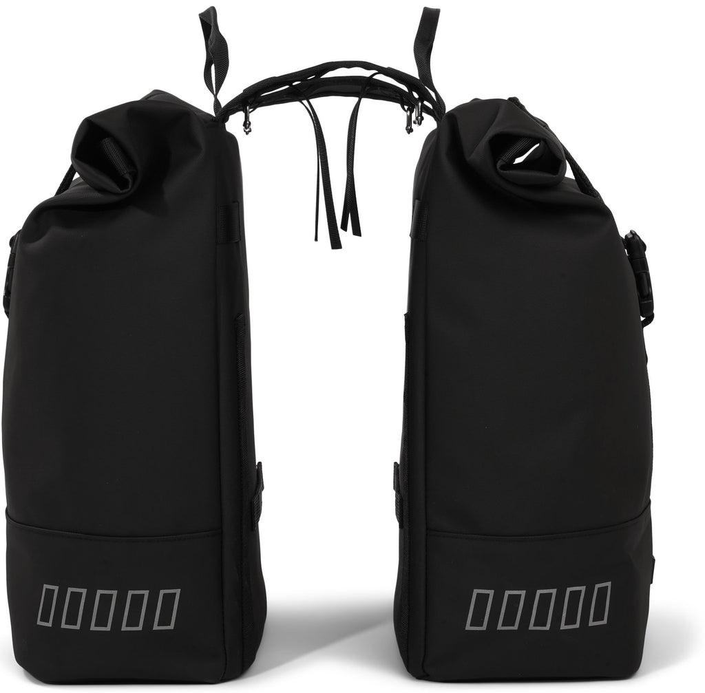 Gerecyclede dubbele fietstas Urban Proof Rolltop 38 liter 30 x 15 x 42 cm - zwart
