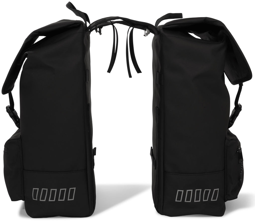 Gerecyclede dubbele fietstas Urban Proof Cargo 38 liter 30 x 15 x 42 cm - zwart